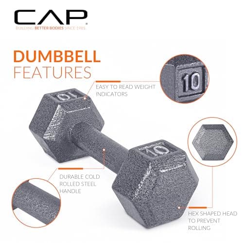 CAP Barbell Cast Iron Hex Dumbbell (Multiple Options) thumbnail 3