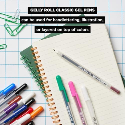 Sakura Gelly Roll Classic Gel Pens, Medium Point, 10-Color Set thumbnail 4