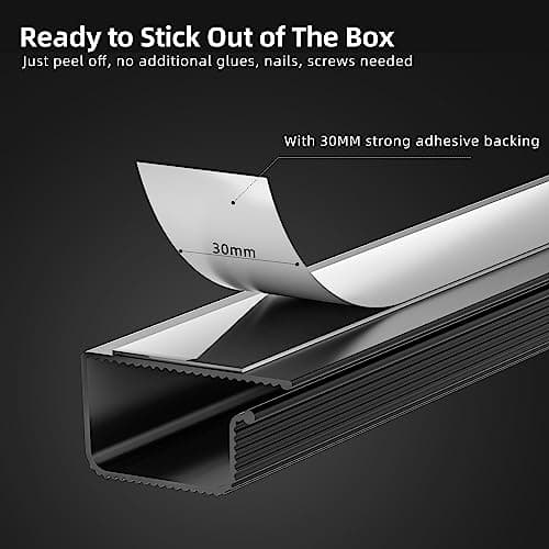 YECAYE 94.2-Inch J-Channel Cable Raceway, 6-Pack, Black thumbnail 4