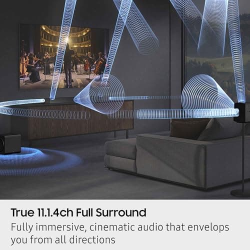 Samsung Q990F 11.1.4ch Q Series Soundbar with Subwoofer and Rear Speakers, Wireless Dolby Atmos, Q-Symphony, HW-Q990F, 2025 thumbnail 3