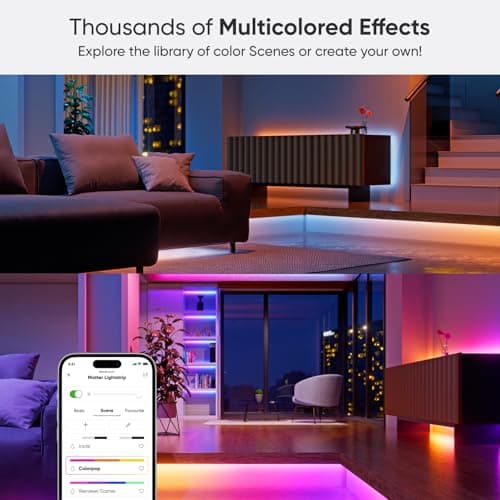 Nanoleaf Essentials Matter Lightstrip, RGBW, 16.4ft, 300 Color Zones thumbnail 5