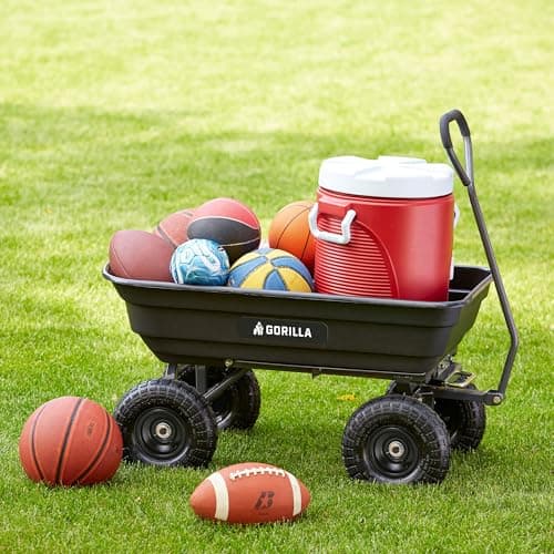 Gorilla Carts GOR4PS Poly Garden Dump Cart thumbnail 5