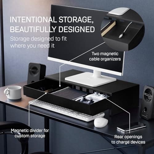Yamazaki Tower iMac Monitor Stand with Storage thumbnail 3