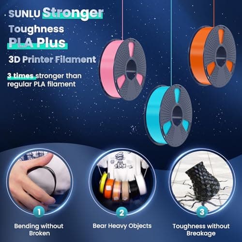 SUNLU PLA 3D Printer Filament Bundle (8 Colors) thumbnail 5