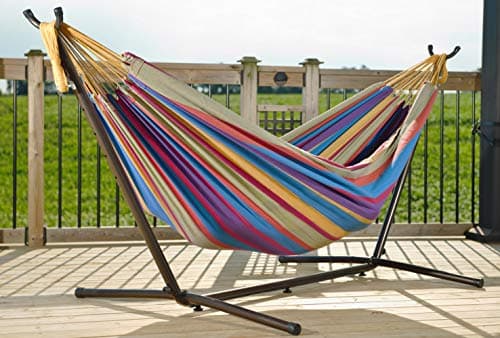 Vivere Double Cotton Hammock with Stand thumbnail 2