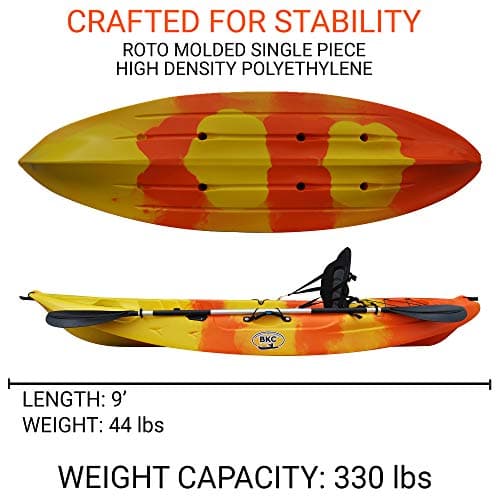 BKC FK184 9-Foot Single Sit-On-Top Fishing Kayak thumbnail 2
