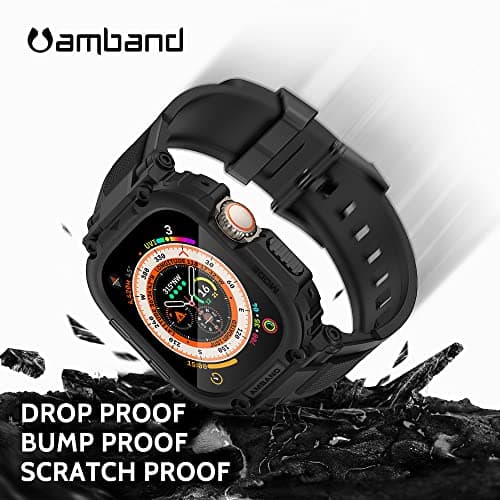 amBand Band + Case + Screen Protector for Apple Watch Ultra 4/3/2/1 49mm, M1 Sport thumbnail 4