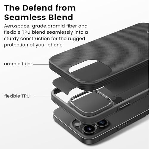 Pitaka MagEZ Case 5 Aramid Fiber Case for iPhone 16 Pro thumbnail 3