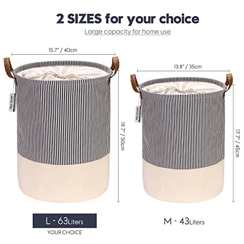 Sea Team Collapsible Canvas Laundry Tote Basket thumbnail 4