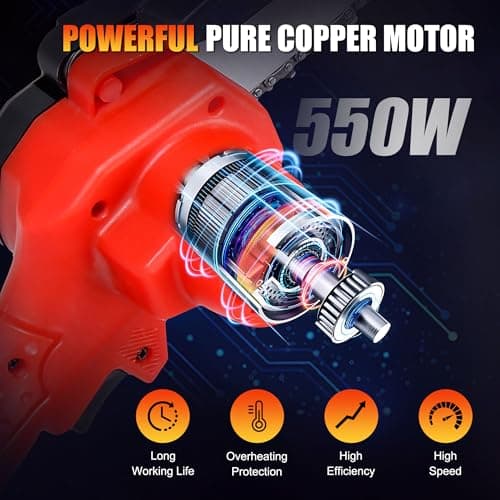 Gocheer 4-Inch Mini Cordless Chainsaw thumbnail 3