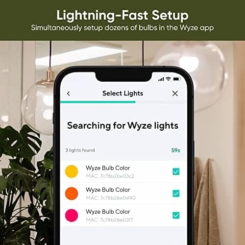 Wyze Bulb Color 1100 Lumen WiFi RGB Tunable White A19 (2-Pack) thumbnail 5