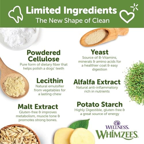 WHIMZEES Wellness Brushzees Natural Dental Chews, Medium (12.7 oz.) thumbnail 2