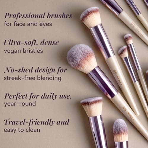 BS-MALL Makeup Brush Set 18 Pcs Premium Synthetic thumbnail 5
