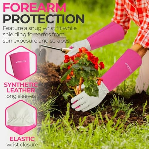 HANDLANDY Rose Pruning Thornproof Gloves with Long Cuffs thumbnail 4