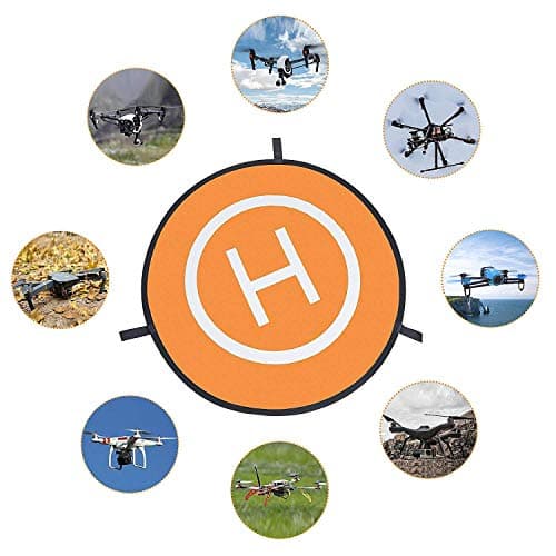 Drone Landing Pad Universal Waterproof 75cm/30-inch Foldable Helipad (Blue & Orange) thumbnail 4