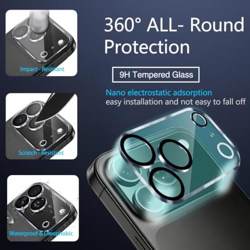 IMBZBK Privacy Screen Protector for iPhone 18 Pro Max, 3+3 Pack with Camera Lens Protectors thumbnail 5