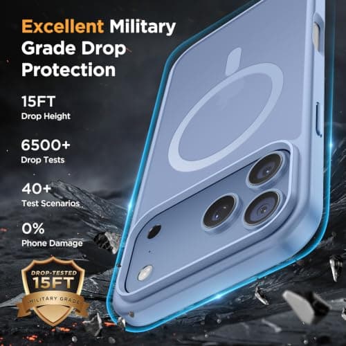 Miracase Magnetic for iPhone 18 Pro Max Case, Light Blue thumbnail 4