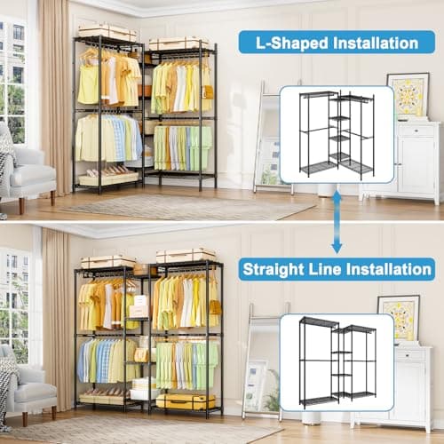 Ulif E4 Wire Garment Rack Freestanding Closet Organizer (920 LBS) thumbnail 2