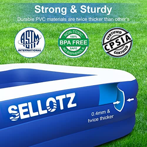 ZEUSFIRE 130in x 72in x 22in Large Inflatable Family Pool for Adults thumbnail 5