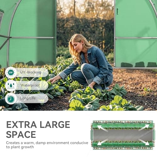 YITAHOME 10x14 ft Large Walk-In Greenhouse thumbnail 4