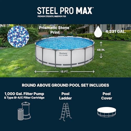 Bestway Steel Pro MAX 15ft x 48in Above Ground Pool Set thumbnail 3