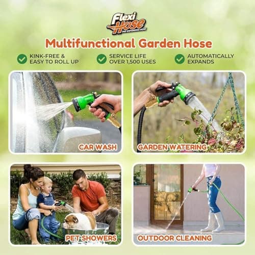 Hospaip 50ft Expandable Garden Hose with 9-Function Spray Nozzle thumbnail 3