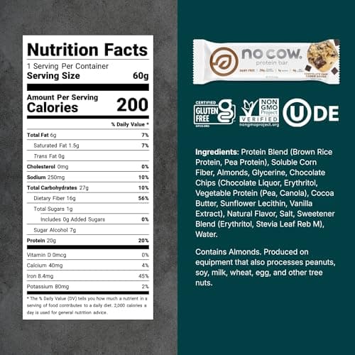 No Cow Protein Bars, Vegan Variety Pack (12-Pack) thumbnail 2