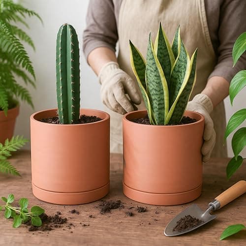 D'vine Dev Terracotta Pots for Plants with Drainage thumbnail 2