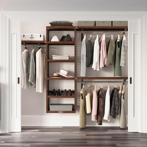 John Louis Home Solid Wood Walk-In Closet Organizer (Red Mahogany) - image 1