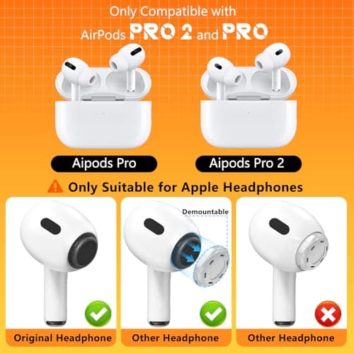 Inesore 4 Pairs Replacement Ear Tips for AirPods Pro 2nd/1st (White) thumbnail 3