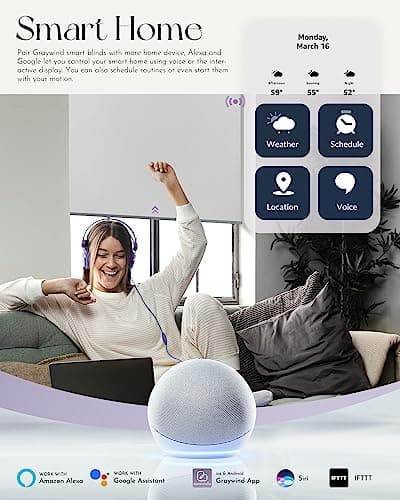 Graywind Motorized Roller Shade — 100% Blackout Rechargeable Smart Blinds thumbnail 2