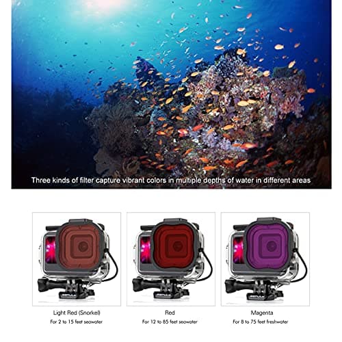 GEPULY Waterproof Housing Case with Dive Filters for GoPro thumbnail 5