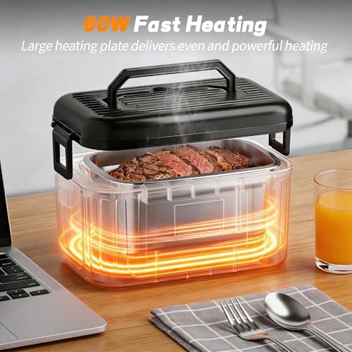 Scudra 6.3-Cup Cordless Electric Lunch Box with Ice Pack thumbnail 2