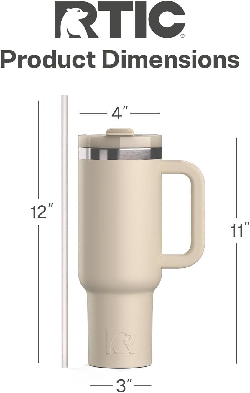 RTIC 40 oz Road Trip Tumbler with Handle and Straw thumbnail 4