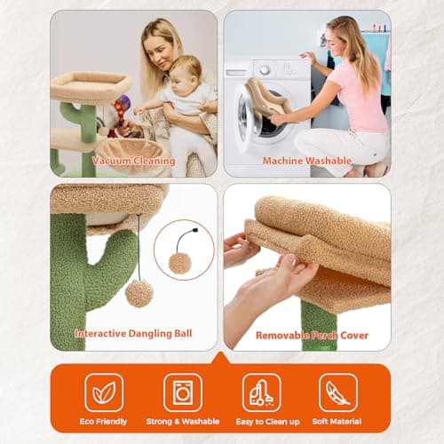 PETEPELA Cactus Cat Tree 32-Inch thumbnail 5