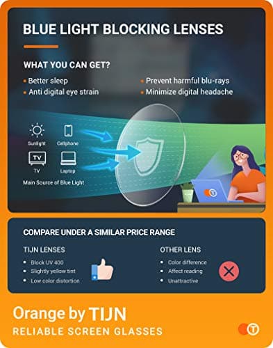 TIJN Square Blue Light Blocking Glasses thumbnail 5