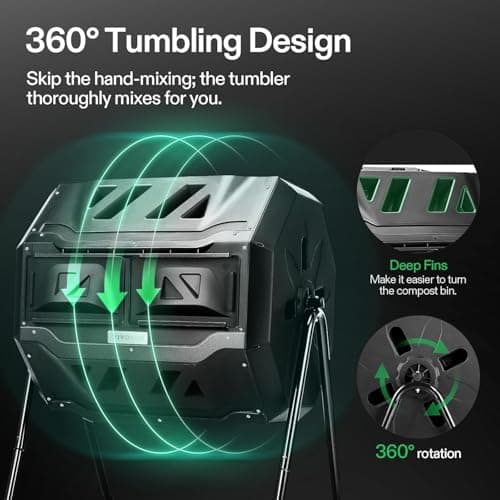 VIVOSUN Outdoor Tumbling Compost Bin thumbnail 3