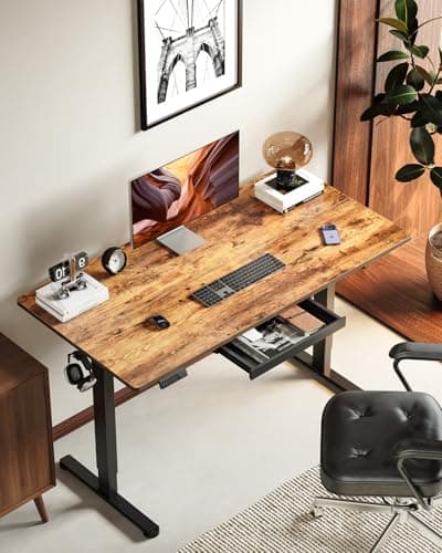 FEZIBO 48x24 Inch Electric Standing Desk with Drawer thumbnail 2