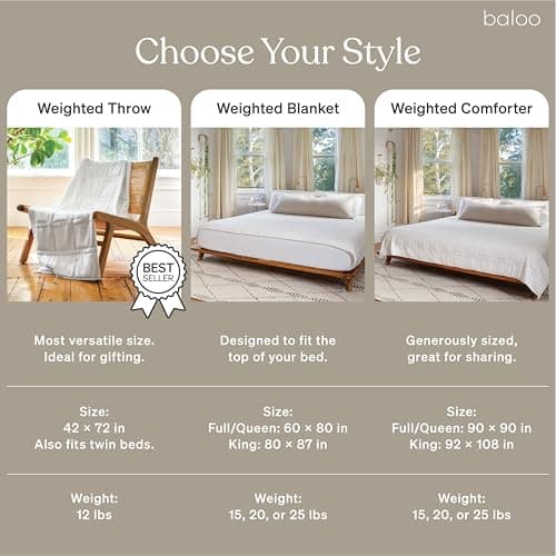 Baloo Weighted Blanket (15 lbs, Queen) thumbnail 5