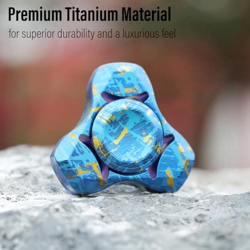 FREELOVE Metal Fidget Spinner - Titanium Alloy Blue Space thumbnail 3