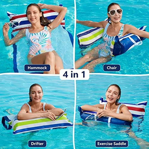 Jasonwell Inflatable Pool Float Lounger with Mesh thumbnail 2