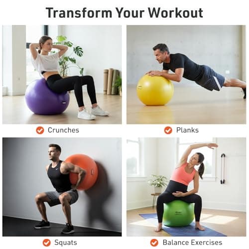 Body Sport Exercise Ball with Pump – 55cm thumbnail 2