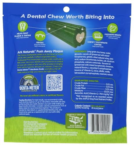 Ark Naturals Brushless Toothpaste Dog Dental Chews, Medium/Large thumbnail 2