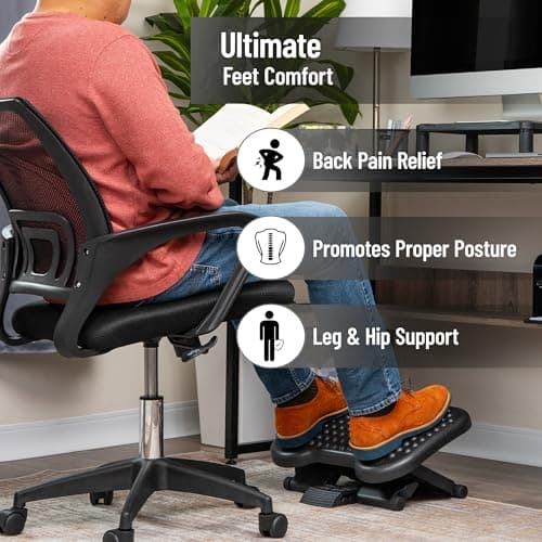 Mind Reader Adjustable Height Ergonomic Foot Rest thumbnail 3