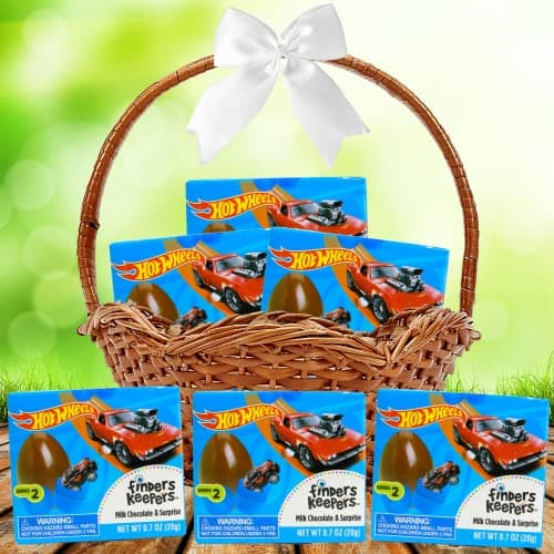 Hot Wheels Finders Keepers Chocolate Eggs with Collectible Car (6 Pack) thumbnail 3