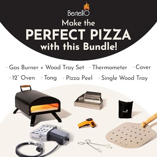 Bertello Outdoor Pizza Oven — Wood, Charcoal & Gas Combo thumbnail 5