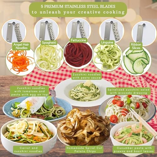 Brieftons 5-Blade Vegetable Spiralizer thumbnail 4