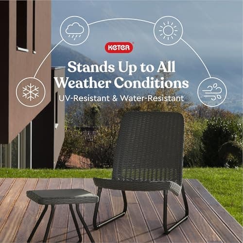 Keter Rio 3-Piece All Weather Outdoor Patio Furniture Set thumbnail 4