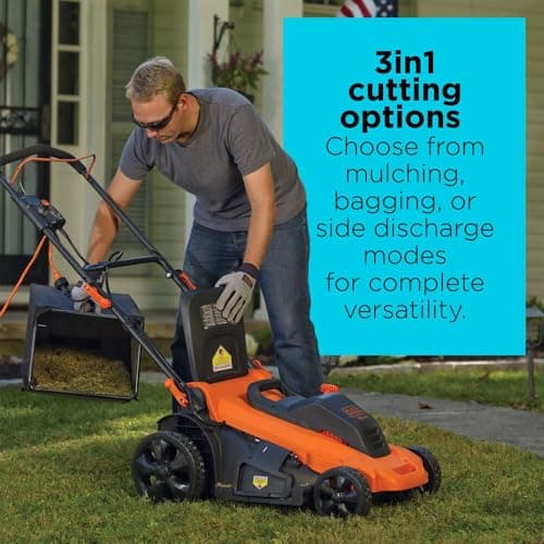 BLACK+DECKER BEMW482BH 12-Amp 17-Inch Electric Mower thumbnail 3