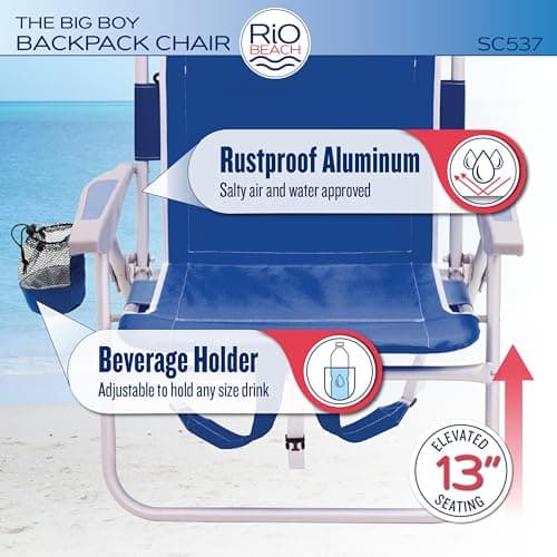 Rio Beach Big Boy 4-Position Backpack Chair thumbnail 4